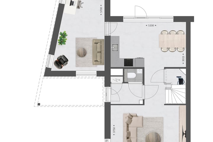 Photo 5 of Hoekwoning met tuinkamer | WIJD & ZIJD (Bouwnr. 11)