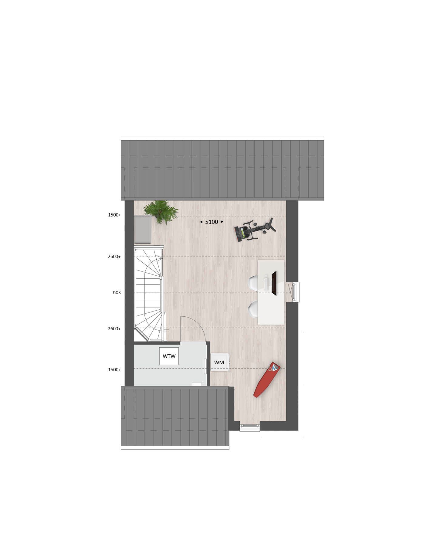 Foto 4 van Rijwoning met dakopbouw | TYPE B (Bouwnr. 96)