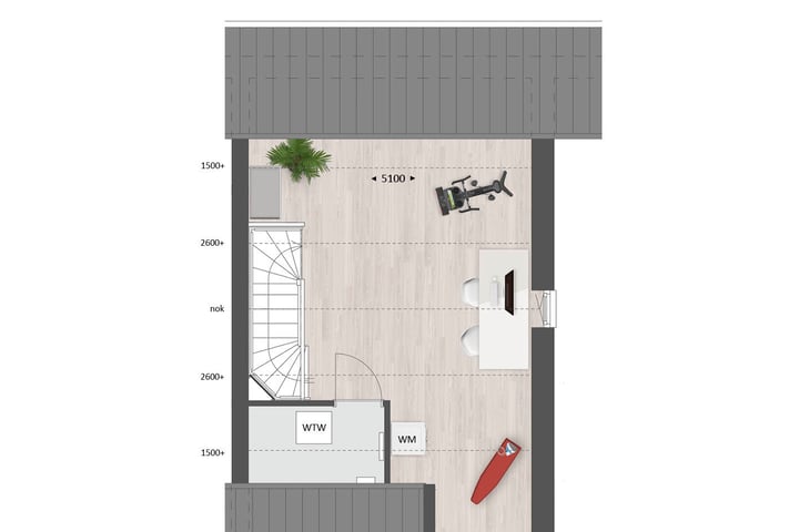 Foto 4 van Rijwoning met dakopbouw | TYPE B (Bouwnr. 96)