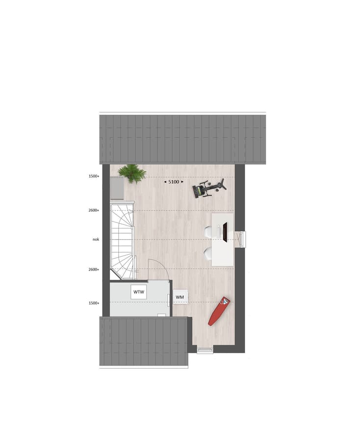 Foto 4 van Rijwoning met dakopbouw | TYPE B (Bouwnr. 82)