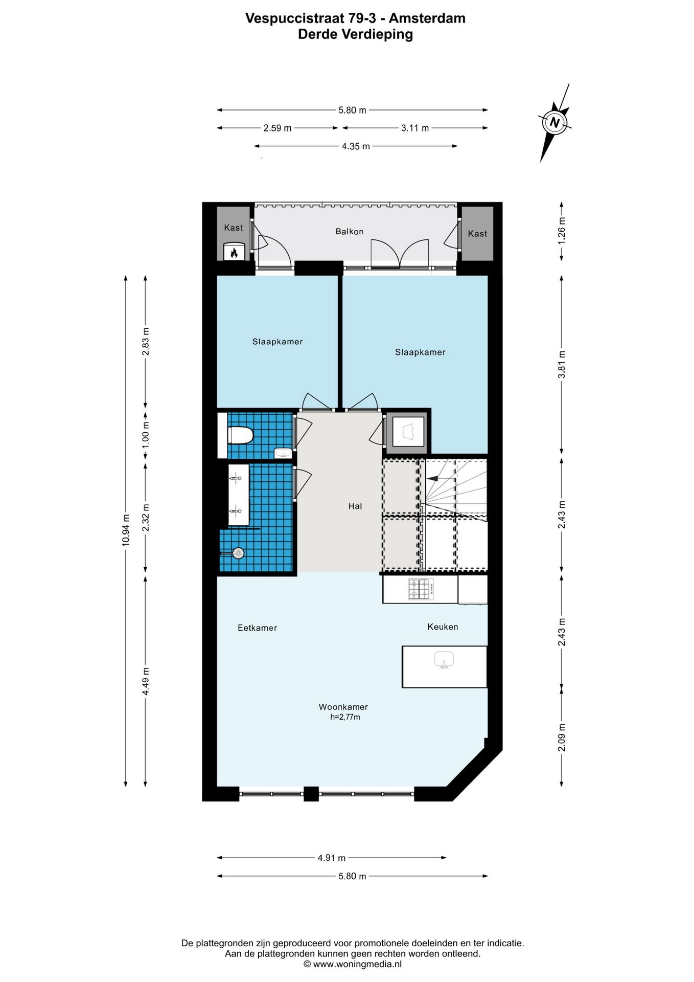 Foto 34 van Vespuccistraat 79-3