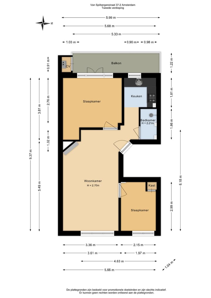 Foto 24 van Van Spilbergenstraat 37-2