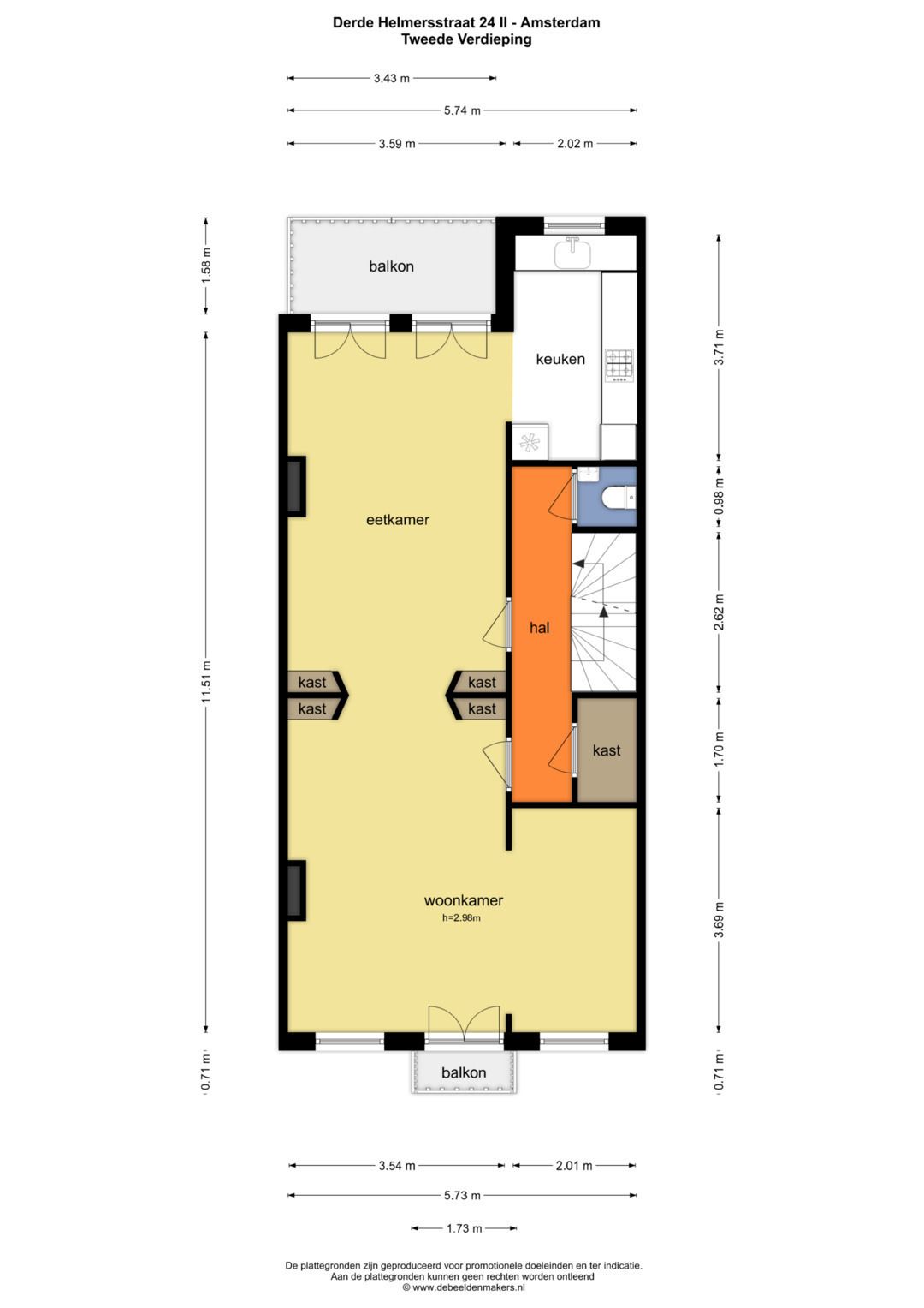 Foto 41 van Derde Helmersstraat 24-H