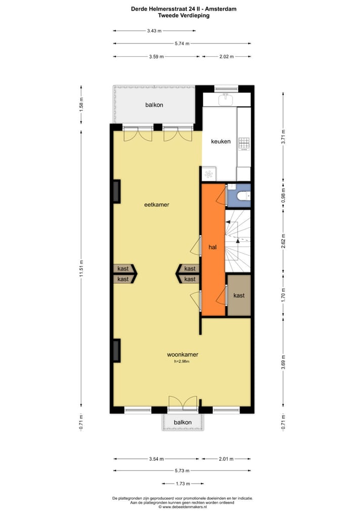 Foto 41 van Derde Helmersstraat 24-H