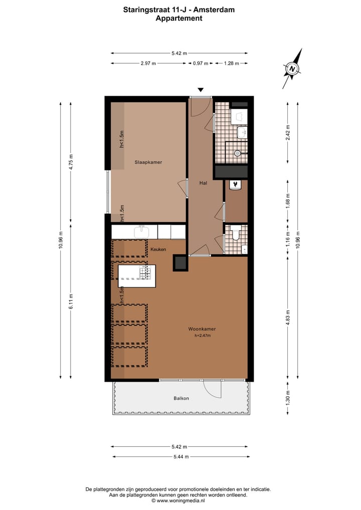 Foto 25 van Staringstraat 11-J