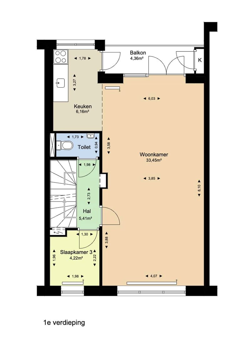 Foto 13 van Kalkoenstraat 17-1