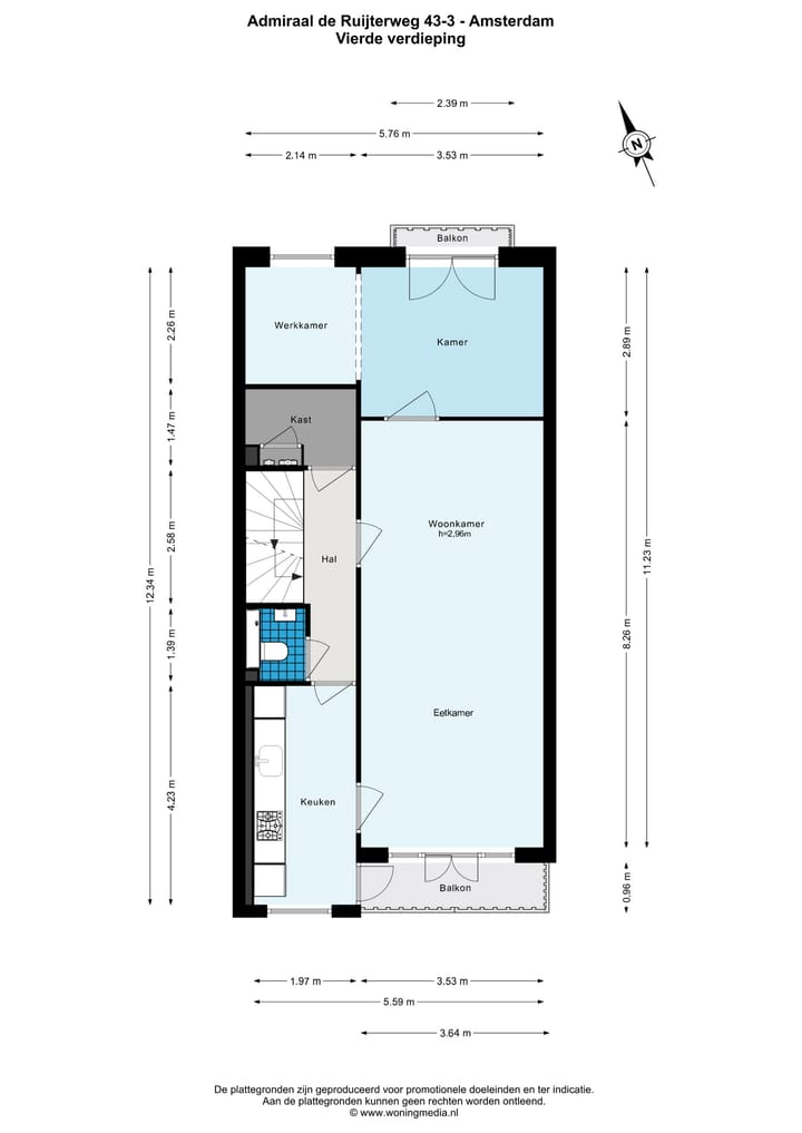 Foto 30 van Admiraal De Ruijterweg 43-3