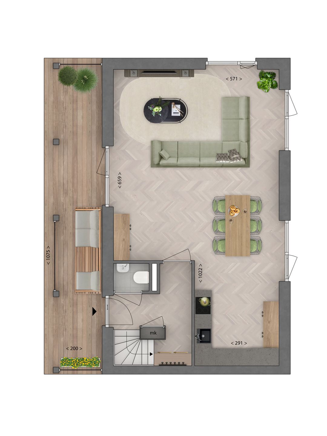 Foto 8 van tuinpad (Bouwnr. 57)