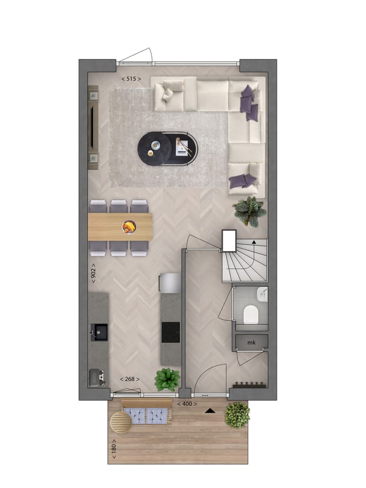 Foto 5 van tuinpad (Bouwnr. 53)