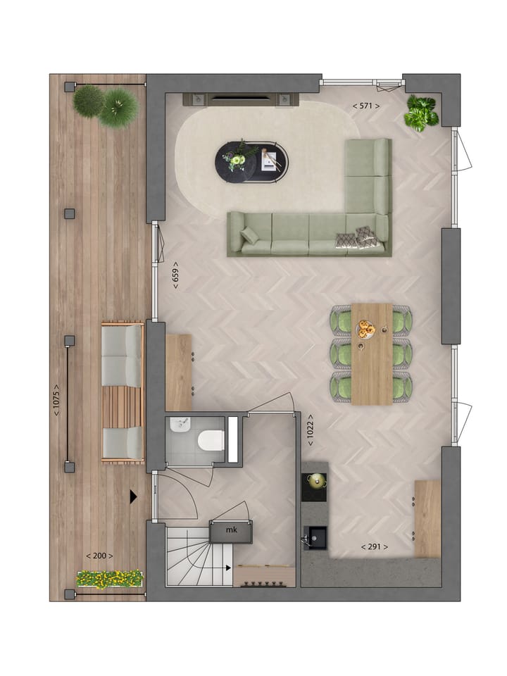 Foto 6 van tuinpad (Bouwnr. 67)