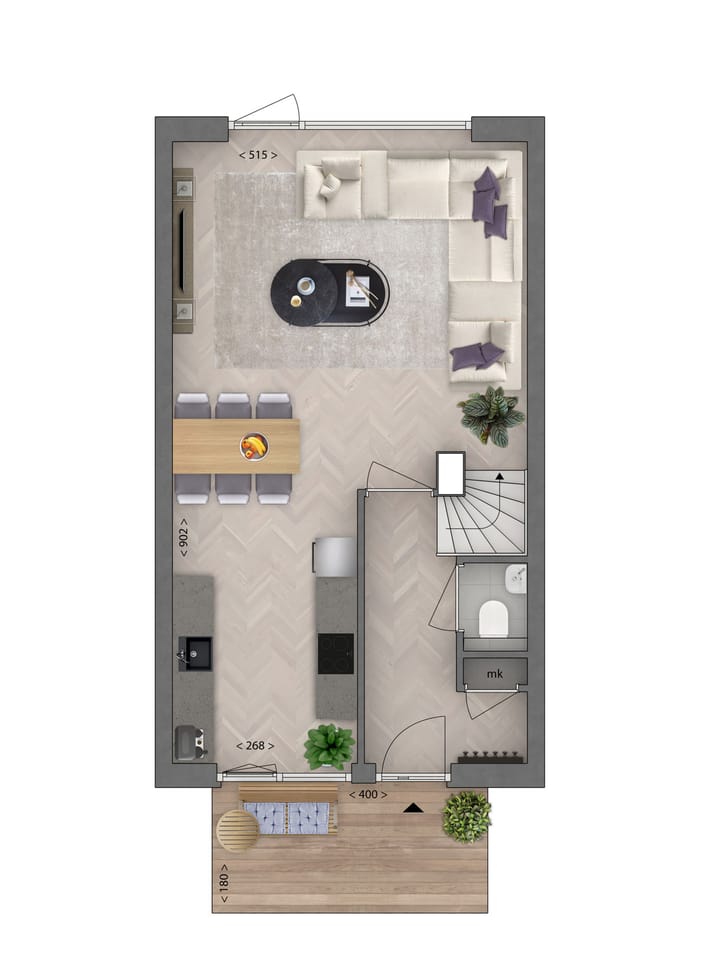 Foto 5 van tuinpad (Bouwnr. 55)