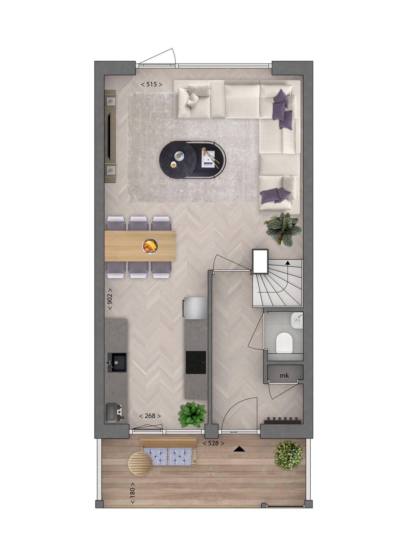 Foto 5 van tuinpad (Bouwnr. 61)