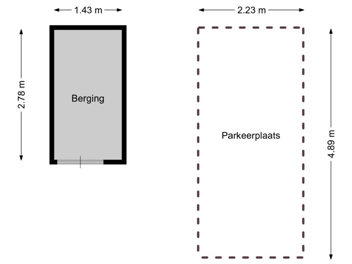 Berging en parkeerplaats