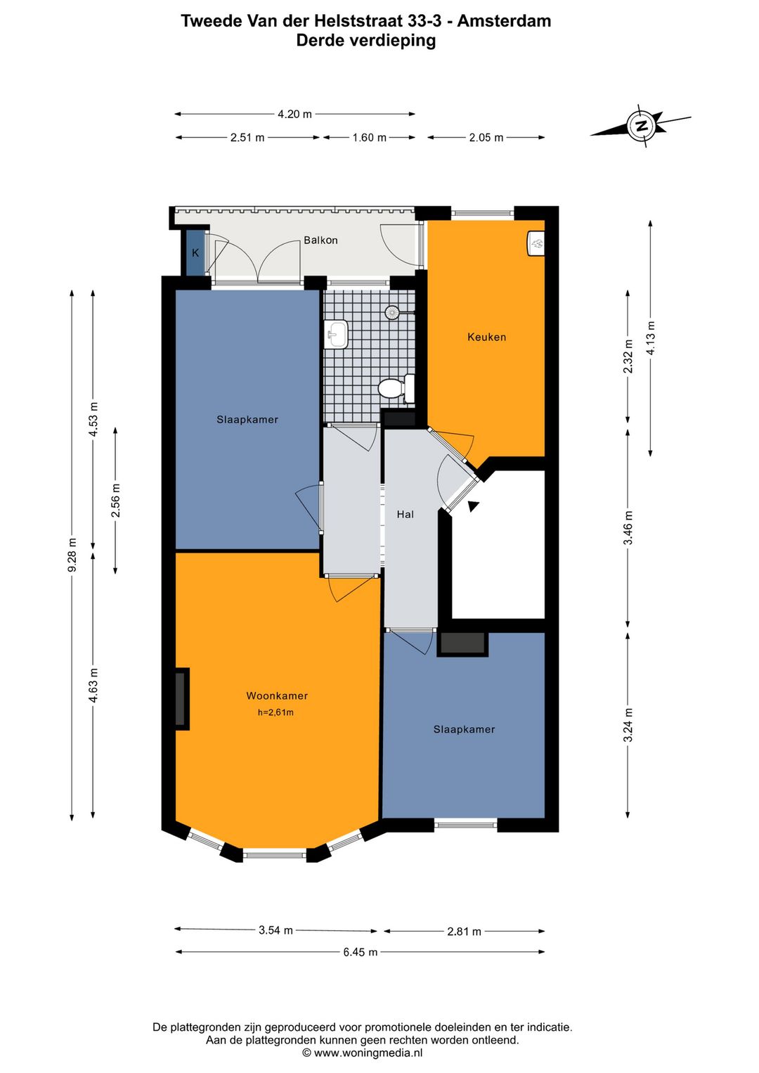 Foto 23 van Tweede Van der Helststraat 33-3