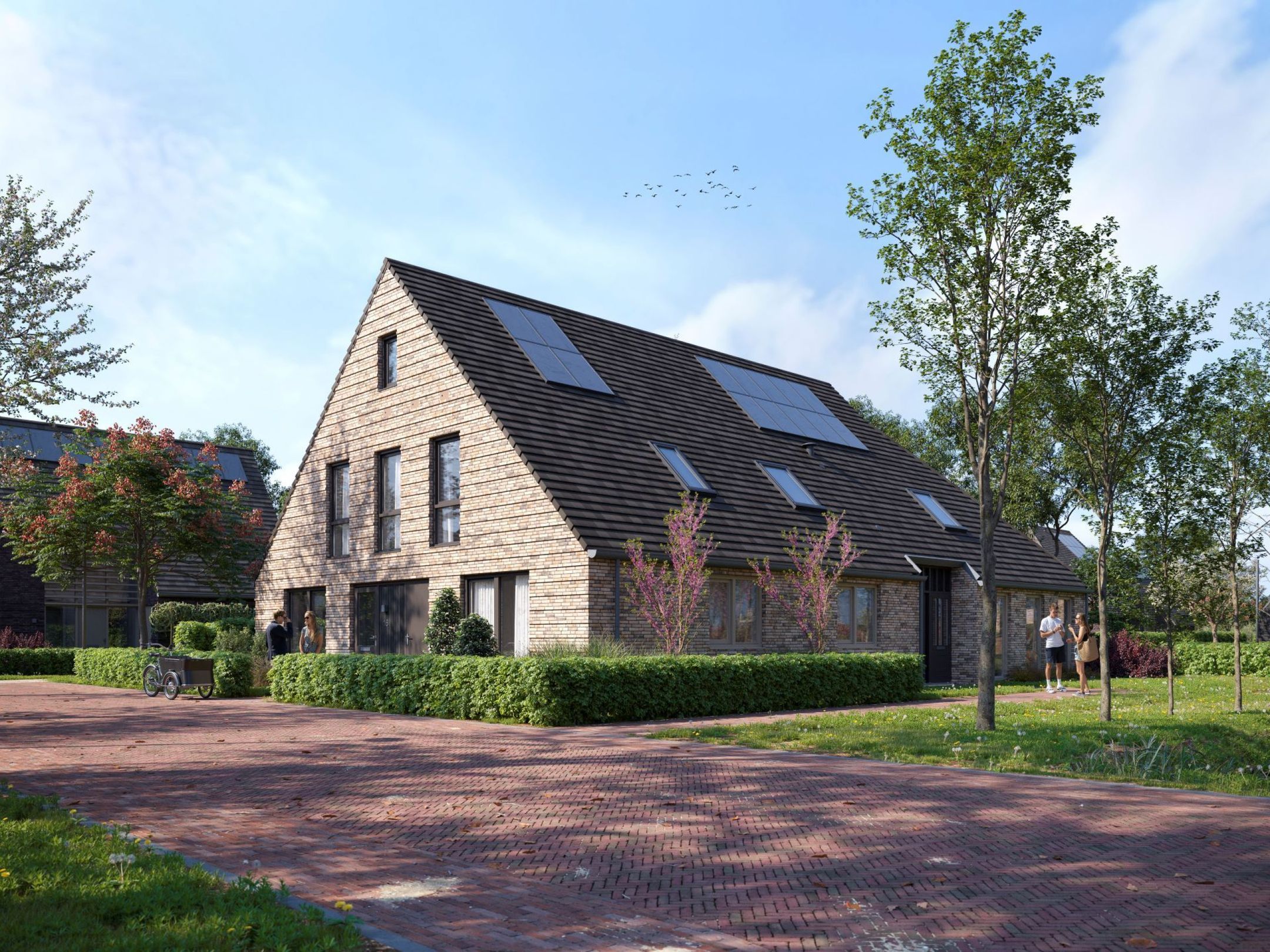 Drie-onder- één-kapwoning "de Deel" (Bouwnr. 58), Meppel, 7942SG, Drenthe, Nederland  