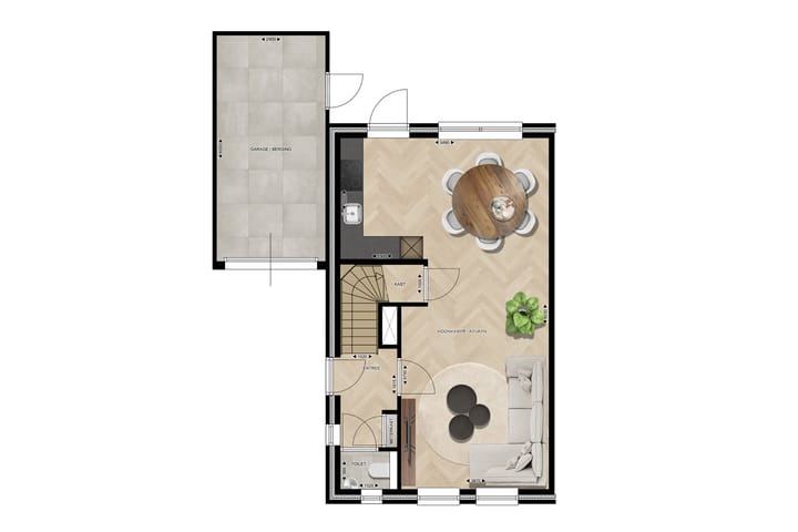 Foto 10 van Type C1 Halfvrijstaande woningen (Bouwnr. 33)