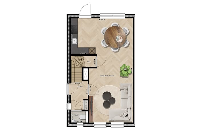 Foto 9 van Type C1 Halfvrijstaande woningen (Bouwnr. 33)