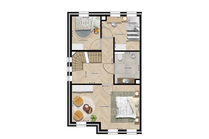 Foto 10 van Type C4 Halfvrijstaande woningen (Bouwnr. 3a)