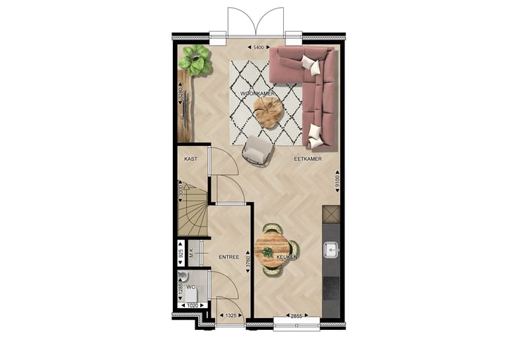 Foto 8 van Type D2 Tussenwoningen (Bouwnr. 71)