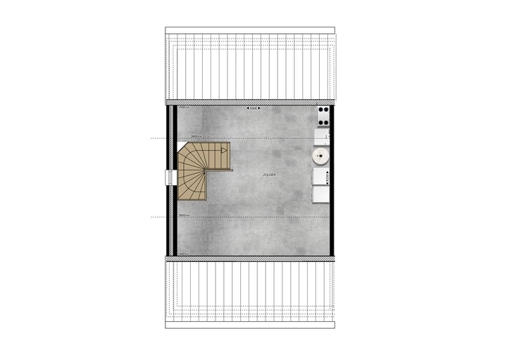 Foto 9 van Type C1a Halfvrijstaande woningen (Bouwnr. 6a)