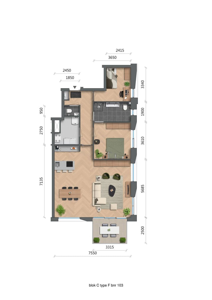 Foto 3 van De Zwaan - Oostertoren - Appartementen (Bouwnr. C4.03)