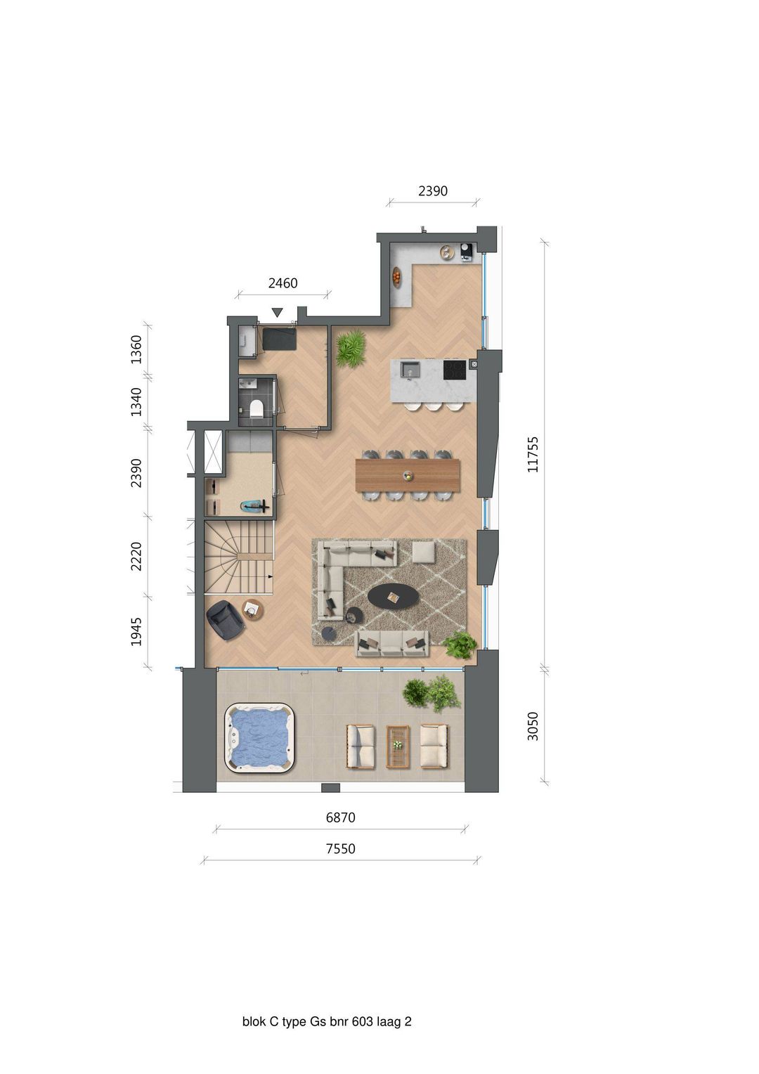 Foto 2 van De Zwaan - Oostertoren - Penthouse (Bouwnr. C6.03)