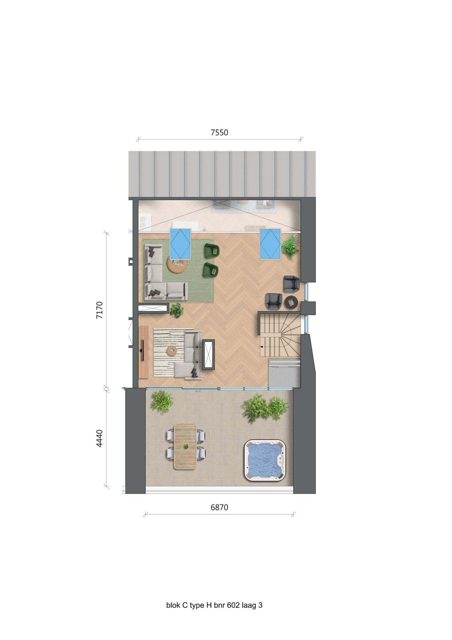 Foto 4 van De Zwaan - Oostertoren - Penthouse (Bouwnr. C6.02)