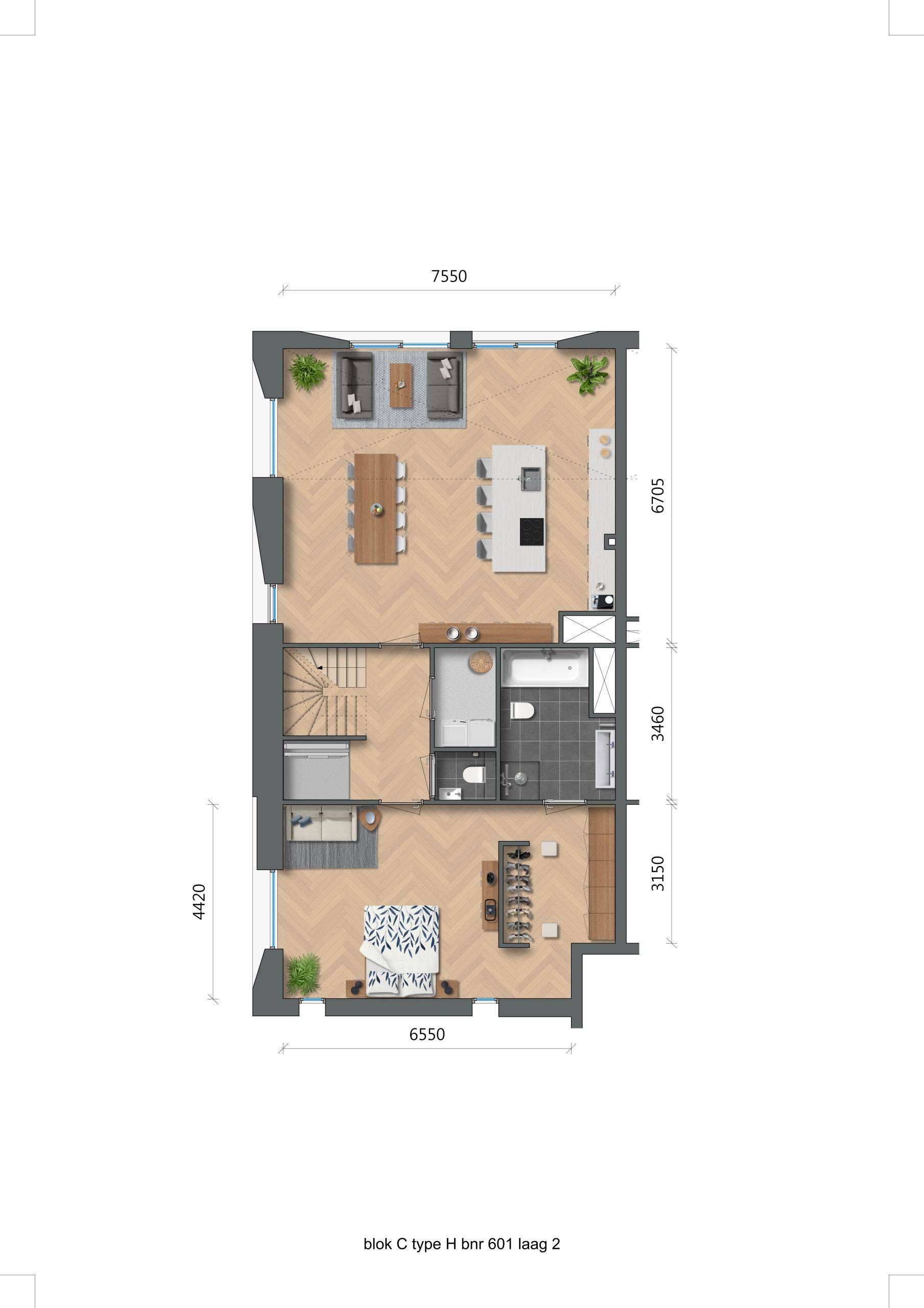 Foto 3 van De Zwaan - Oostertoren - Penthouse (Bouwnr. C6.01)