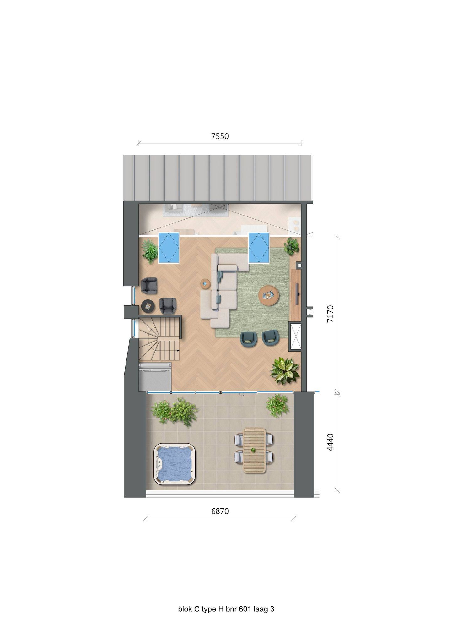 Foto 4 van De Zwaan - Oostertoren - Penthouse (Bouwnr. C6.01)