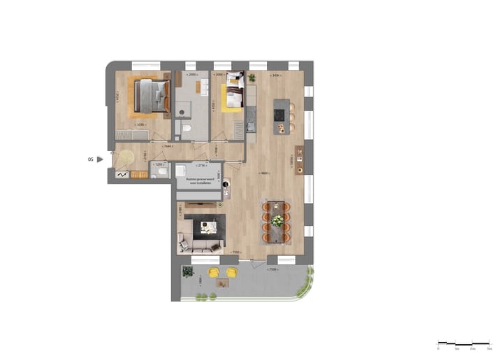 Foto 2 van Het lint, appartement (Bouwnr. 5)