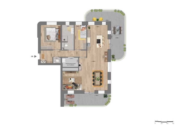 Foto 3 van Het lint, appartement (Bouwnr. 8)