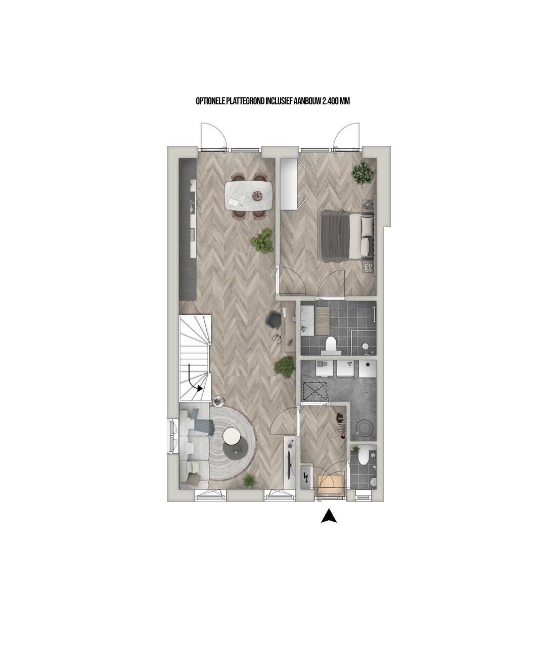 Foto 7 van Borgwoningen - 2^1 kap woning (Bouwnr. 8)