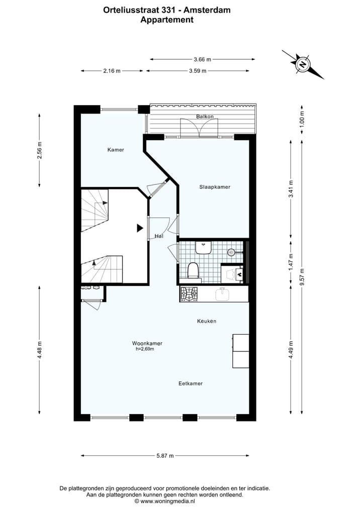 Foto 30 van Orteliusstraat 331-2