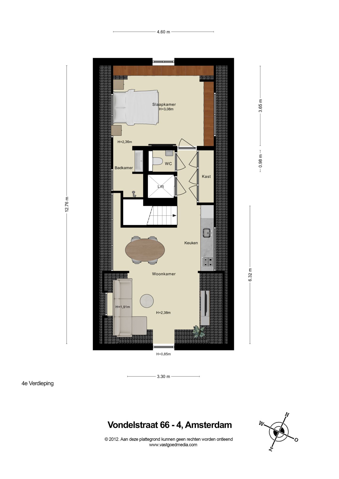 Foto 25 van Vondelstraat 66-4