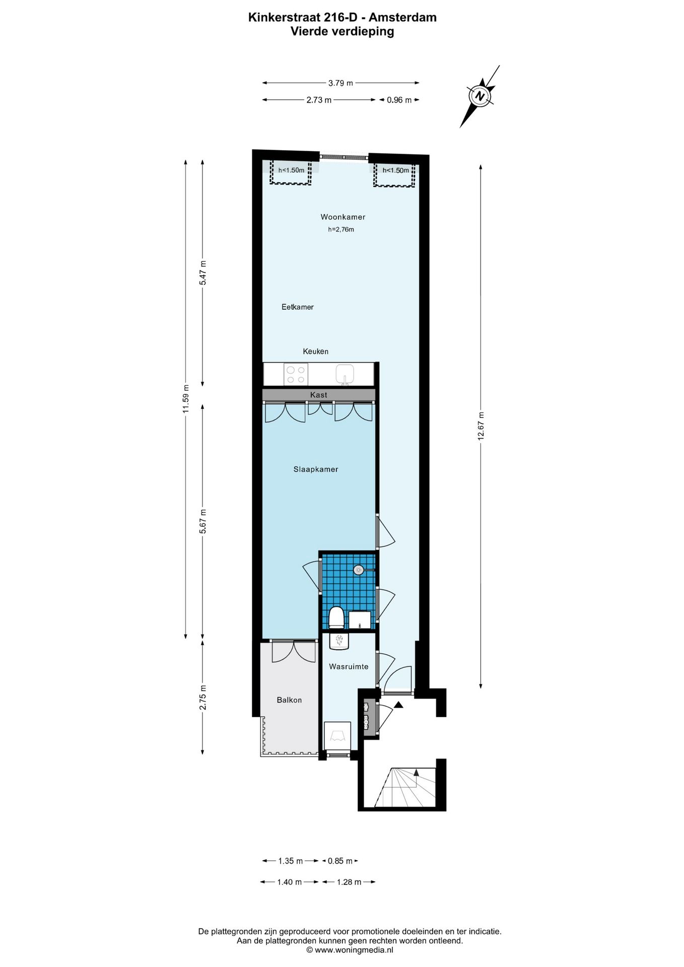 Foto 25 van Kinkerstraat 216-D