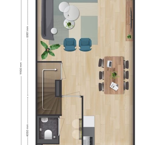 Foto 3 van Tussenwoning topgevel (Bouwnr. A07)