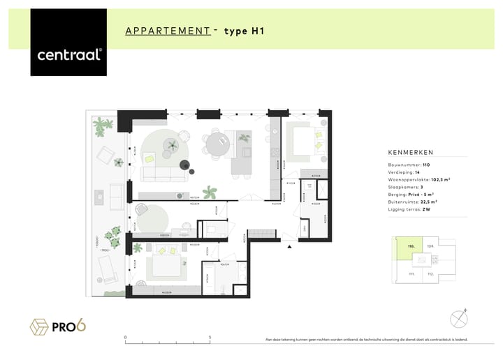 Foto 3 van Centraal - Penthouse