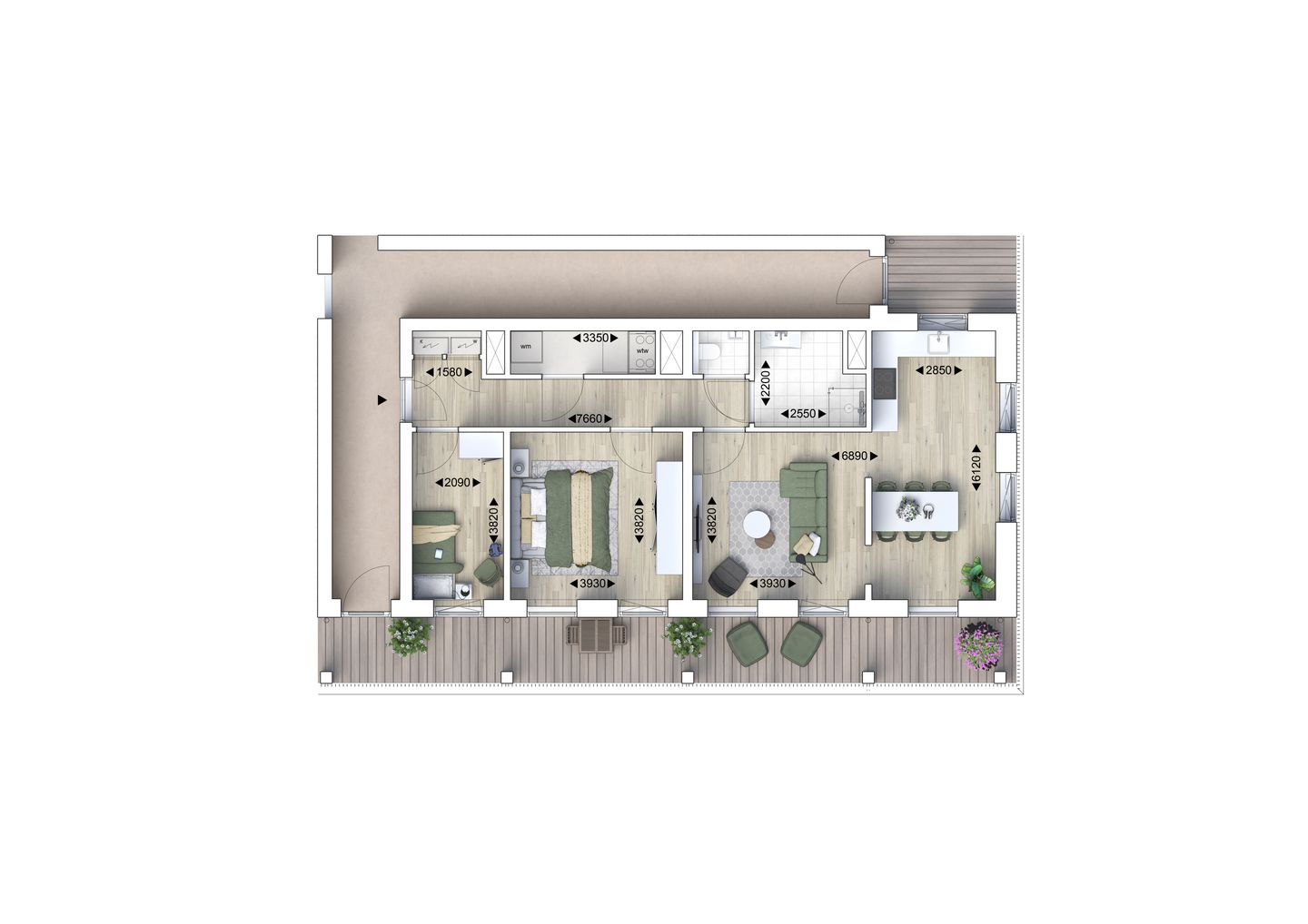 Foto 20 van 3-kamer appartement (Bouwnr. 54)