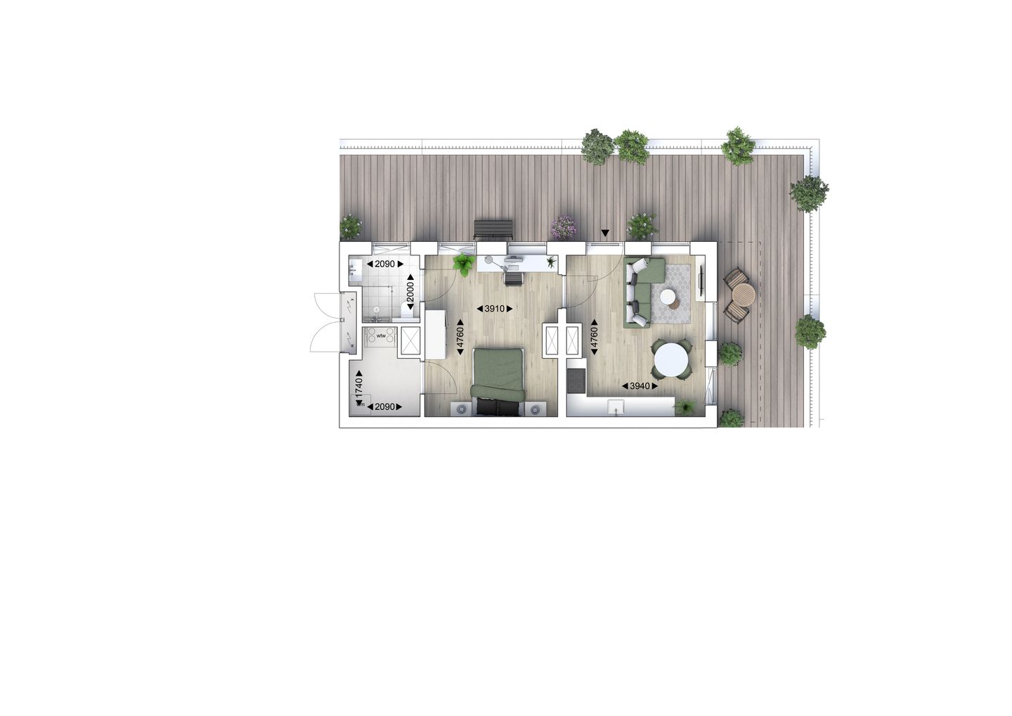 Foto 25 van 3-kamer appartement (Bouwnr. 54)