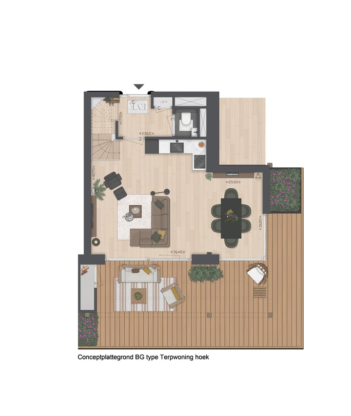 Foto 3 van Terpwoning hoek (Bouwnr. 7)