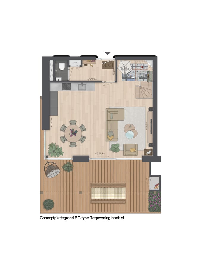 Foto 3 van Terpwoning hoek XL (Bouwnr. 18)