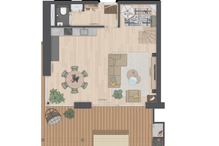 Foto 3 van Terpwoning hoek XL (Bouwnr. 62)
