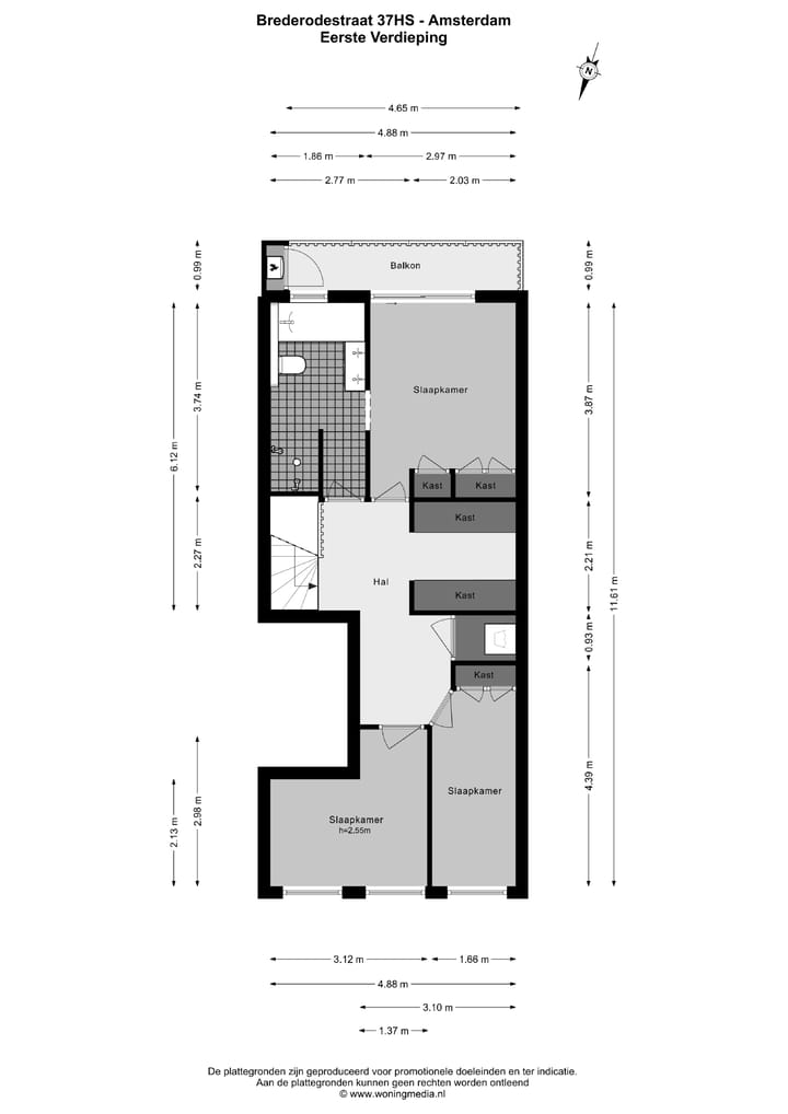 Foto 39 van Brederodestraat 37-H