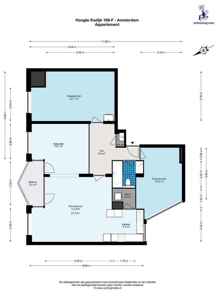 Foto 27 van Hoogte Kadijk 108-F