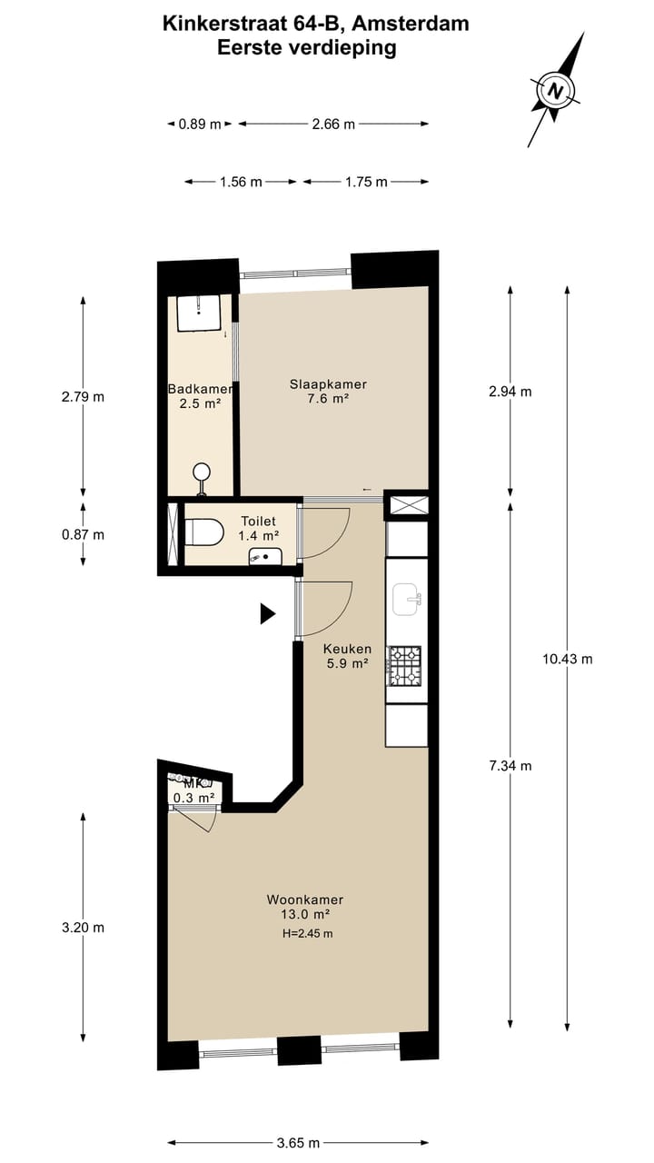 Foto 21 van Kinkerstraat 64-B