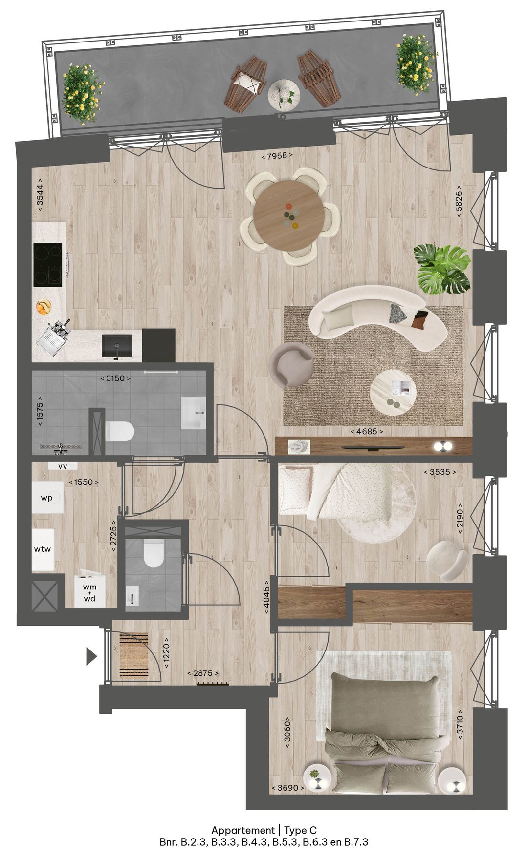 Foto 2 van C (Bouwnr. 2.3)