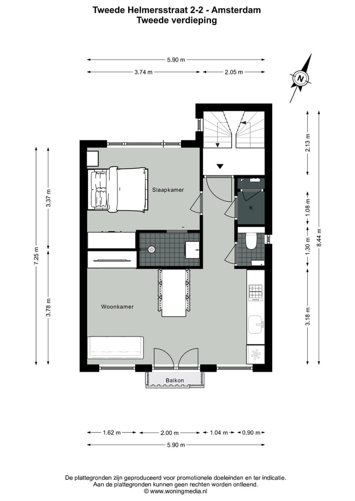 Foto 24 van Tweede Helmersstraat 2-2