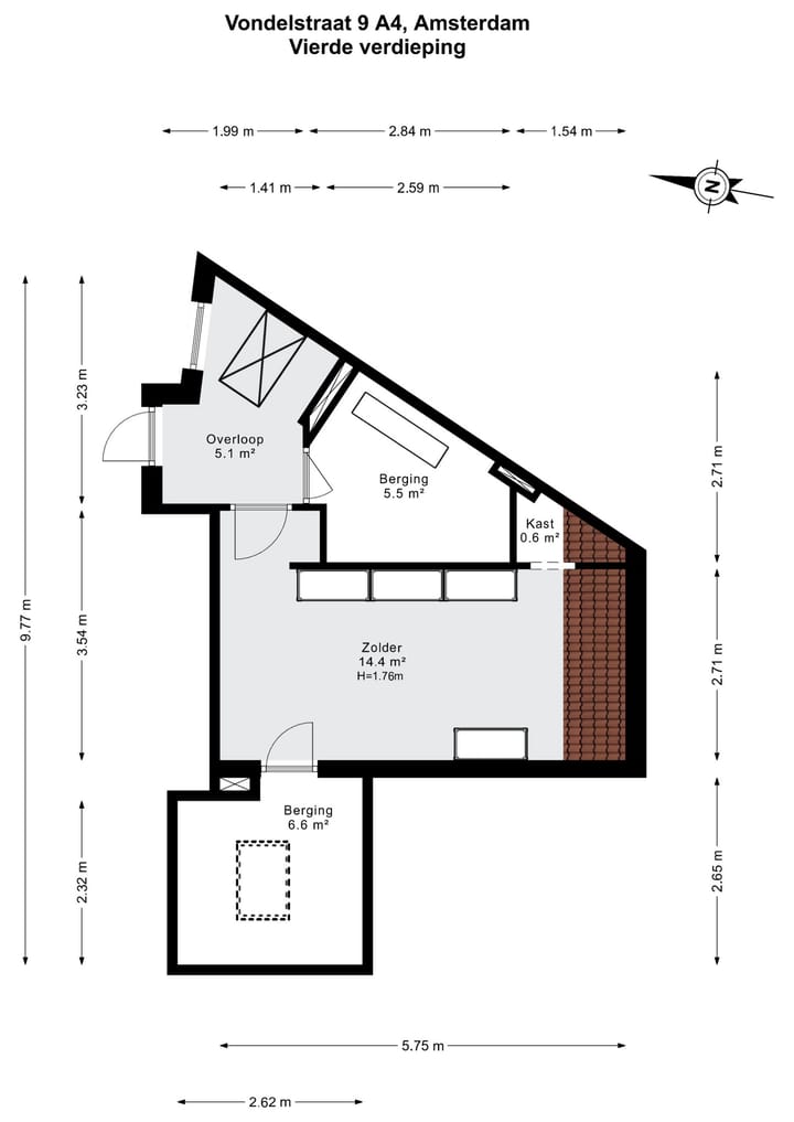Foto 20 van Vondelstraat 9-A4