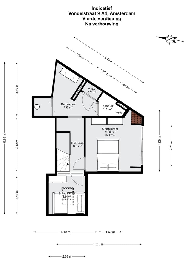 Foto 22 van Vondelstraat 9-A4