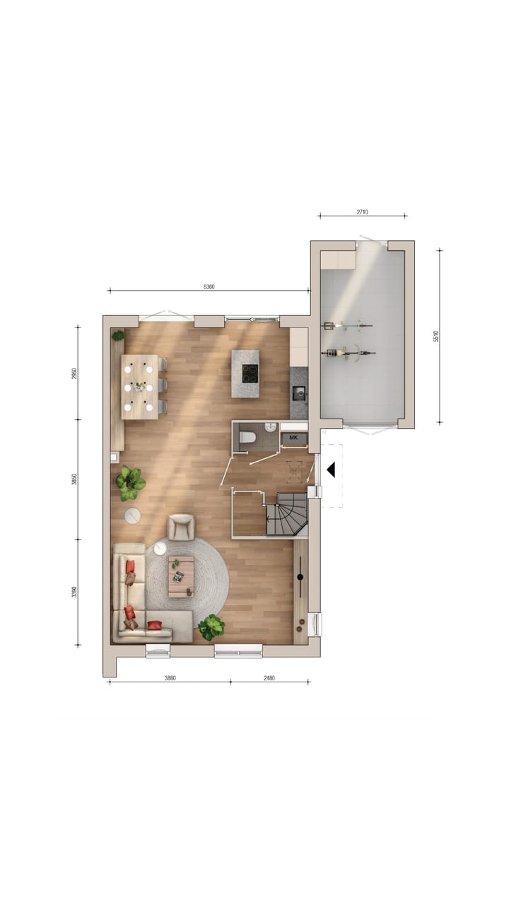 Foto 7 van Twee-onder-een-kapwoning (Bouwnr. 208)